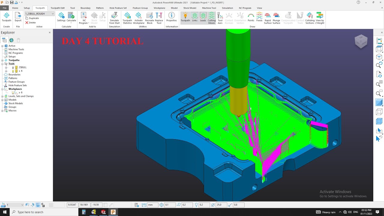 CAD CAM programming and VMC machining